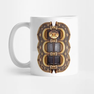 Leather and Gold buckle and belt Mug